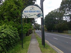 Road Sign Welcome to West Pennant Hills