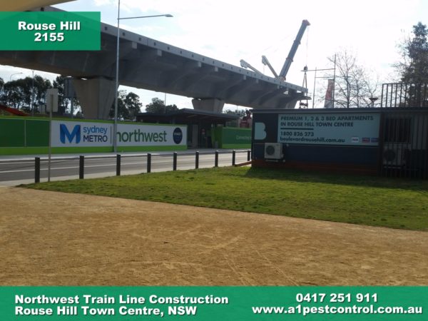A photo of the Northwest train line construction.