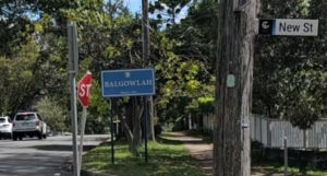 Balgowlah road sign