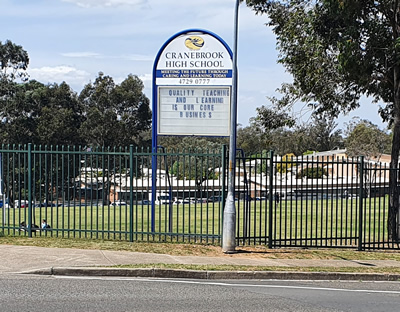 Cranebrook High School Sign