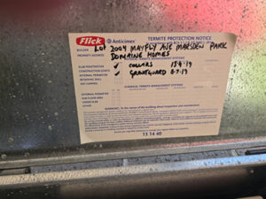 Termite Protection Notice