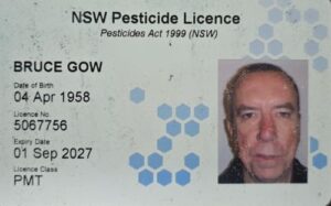 Bruce Gow Pest Control Licence 